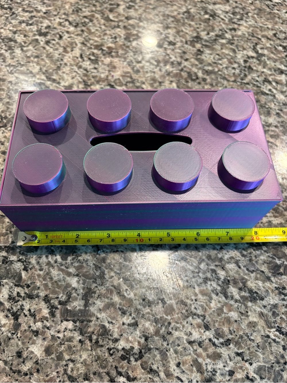 NWT Purple and Teal Building Block Tissue Box Cover - Picture 8 of 10